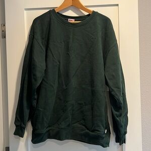 TNA Extra AF Fleece sweater shirt.  Green size 2.